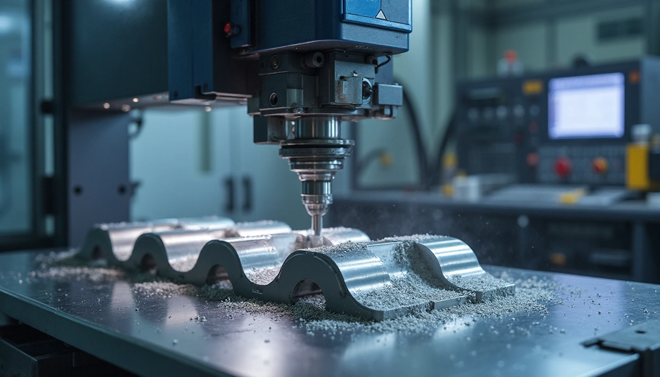 五軸數(shù)控機床銑削復雜的金屬零件